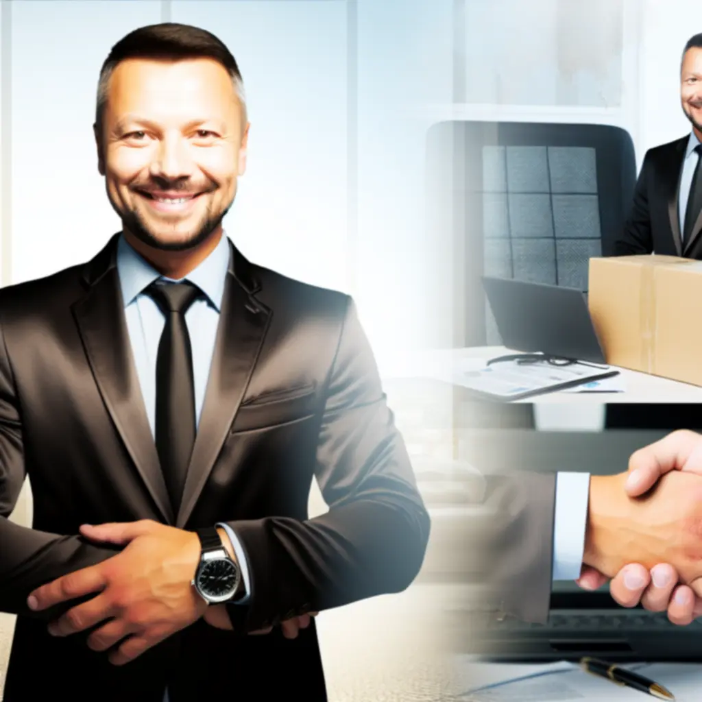 Klient biznesowy omawiający rozwiązania logistyczne