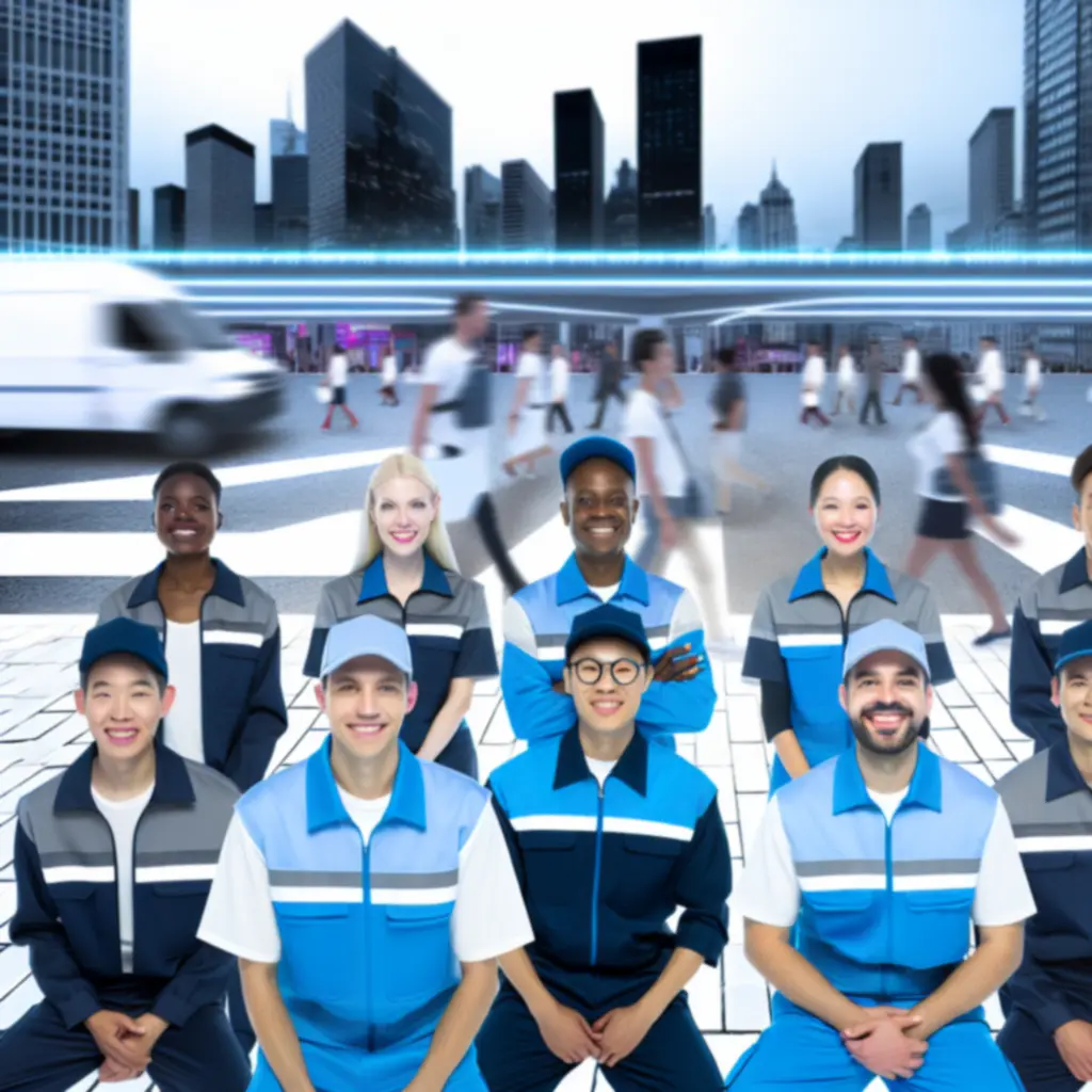 Zespół kurierów LocalCourierpl podczas pracy w mieście